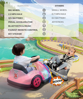 ELEMARA bumper car with outdoor-ready design supports smooth all-weather play