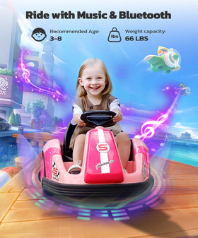 ELEMARA bumper car offers steering and remote control for flexible driving