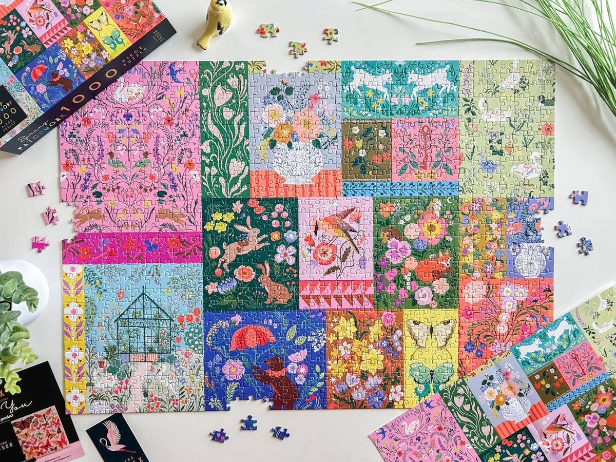 Elena Essex 1000-piece art detail highlights intricate shapes for a challenging, engaging session.
