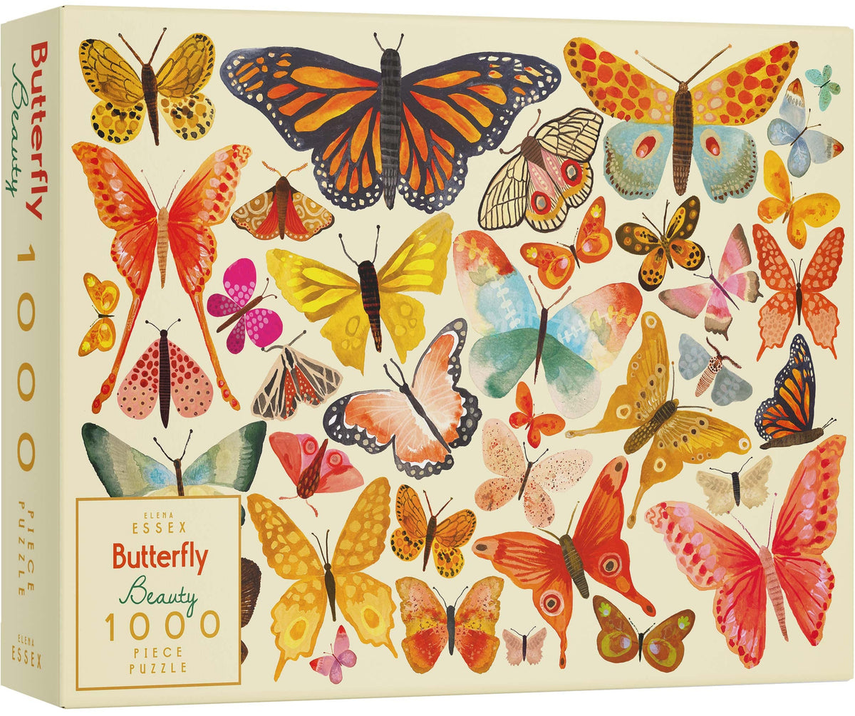 Elena Essex Butterfly Beauty puzzle with vibrant butterfly wings for calming, focused play.