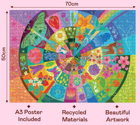 Elena Essex Colorful Floral Scene puzzle: sharp pieces improve progress and satisfaction during puzzling