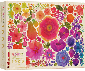 Elena Essex Flowers in Bloom puzzle box displays the vibrant floral gradient design for gifting.