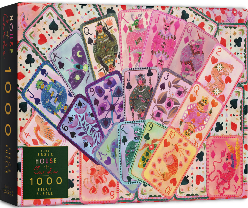 Elena Essex House of Cards puzzle box signals premium packaging for a 1000-piece challenge