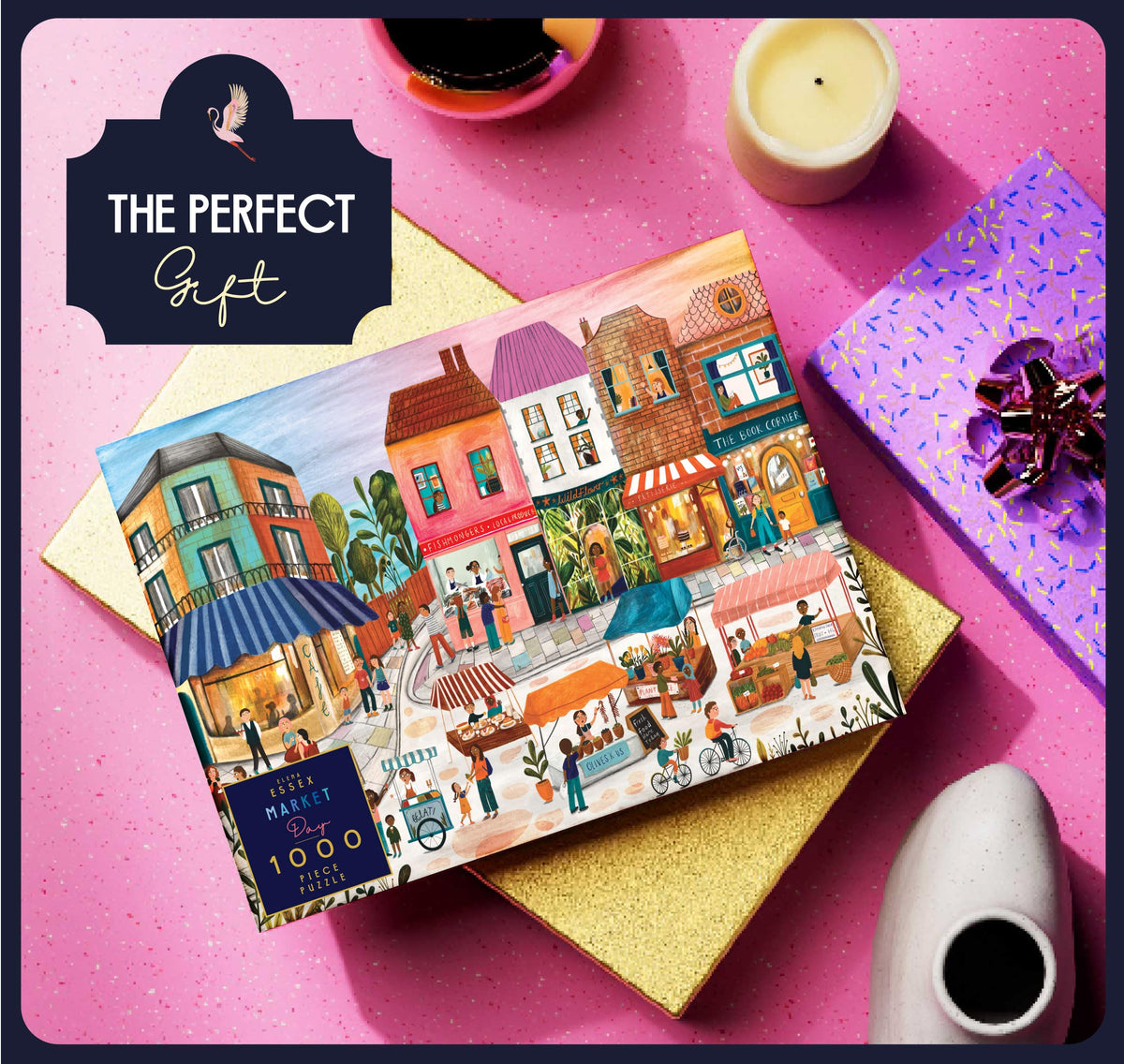Elena Essex Market Day puzzle street cafe scene offering solo relaxation activity