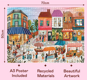 Elena Essex Market Day puzzle town square bustling with activity for weekend challenge