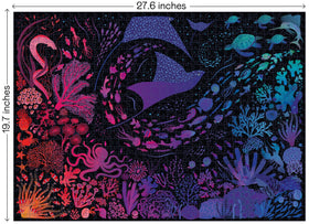 Elena Essex Night Reef 1000-piece puzzle spread showing crisp reef details
