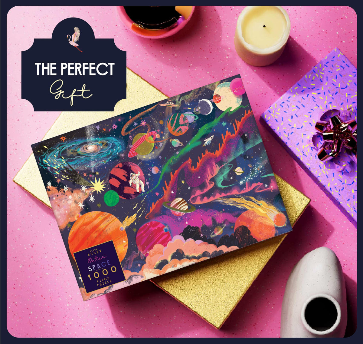 Elena Essex planets and spaceman puzzle—vivid cosmos image improves concentration and patience.