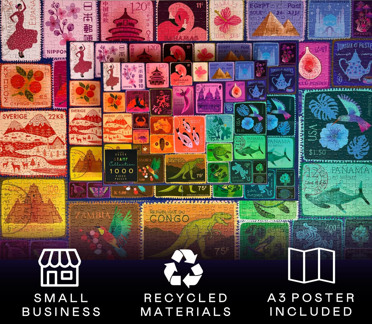 Elena Essex puzzle includes an A3 color poster to guide progress