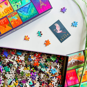 Elena Essex adult puzzle setup offers a calm, mindful activity