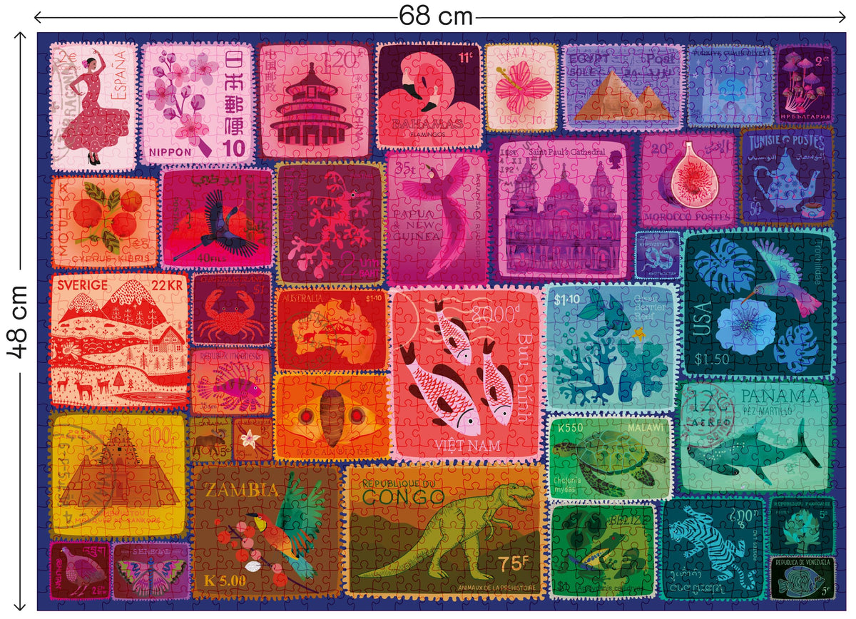 Elena Essex puzzle with colorful rainbow gradient design inspires calm focus