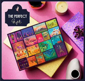 Elena Essex puzzles postcard gradient cover for display and gifting