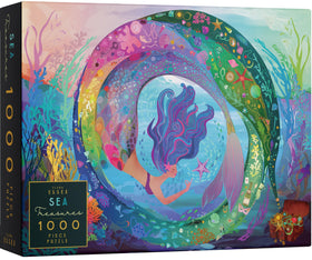 Elena Essex Sea Treasures puzzle cover art featuring ocean scene, ideal for relaxing evenings.