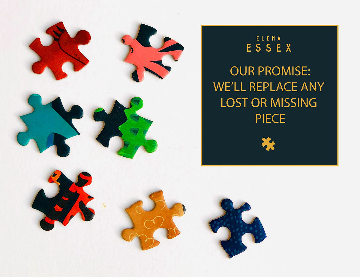Elena Essex puzzle features matte finish to reduce glare during play.