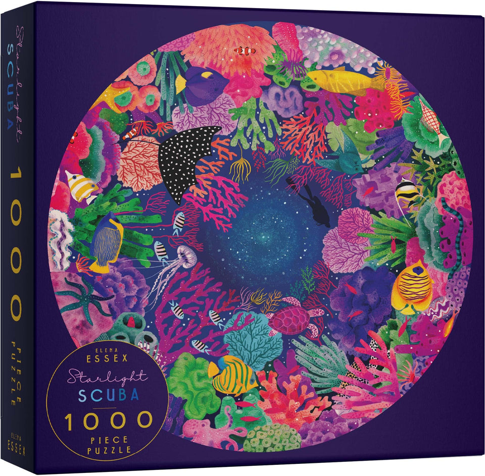 Elena Essex Starlight Scuba puzzle reef scene with vibrant colors for focused, relaxing evenings.