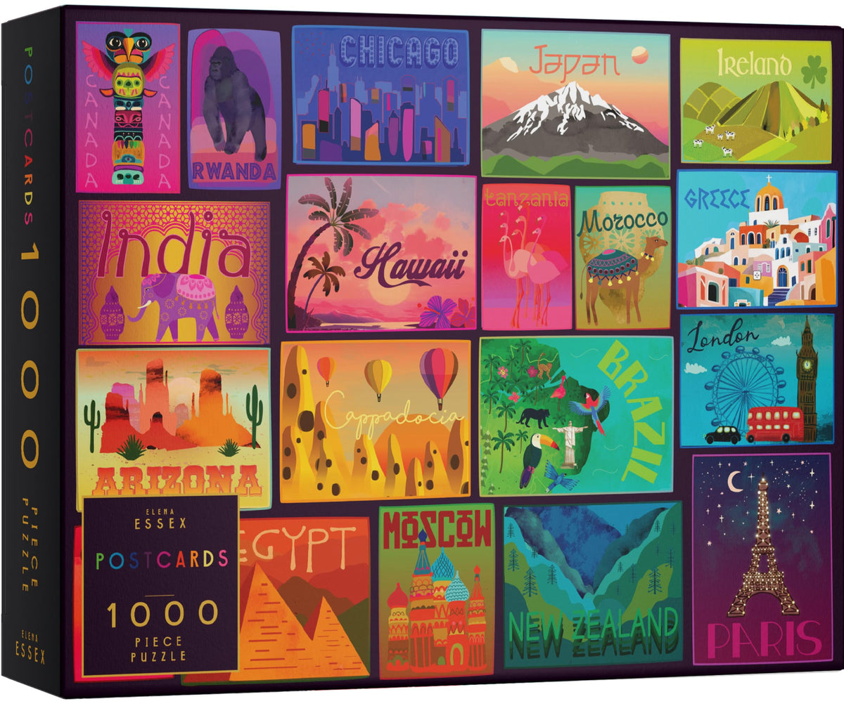 Elena Essex world map gradient 1000-piece puzzle for immersive exploration