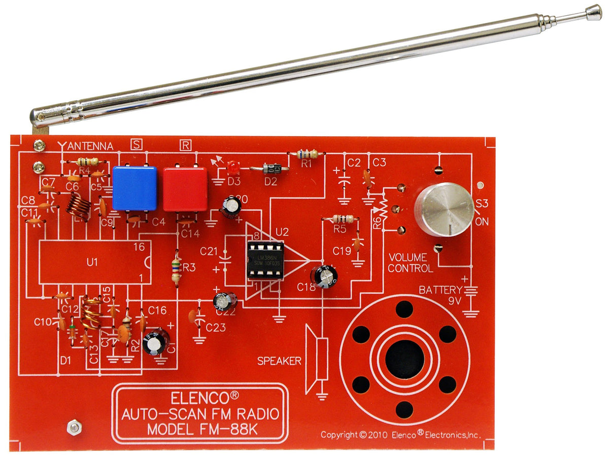 Elenco FM Radio Kit front view for hands-on electronics learning.