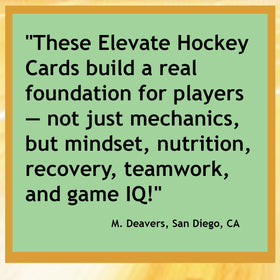 Elevate Cards pre-game mindset card for quick mental prep.