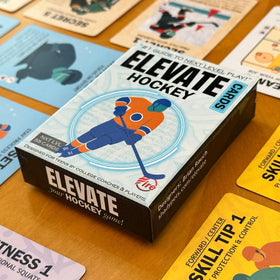 Elevate Cards skating fundamentals card demonstrates stride cadence and balance.