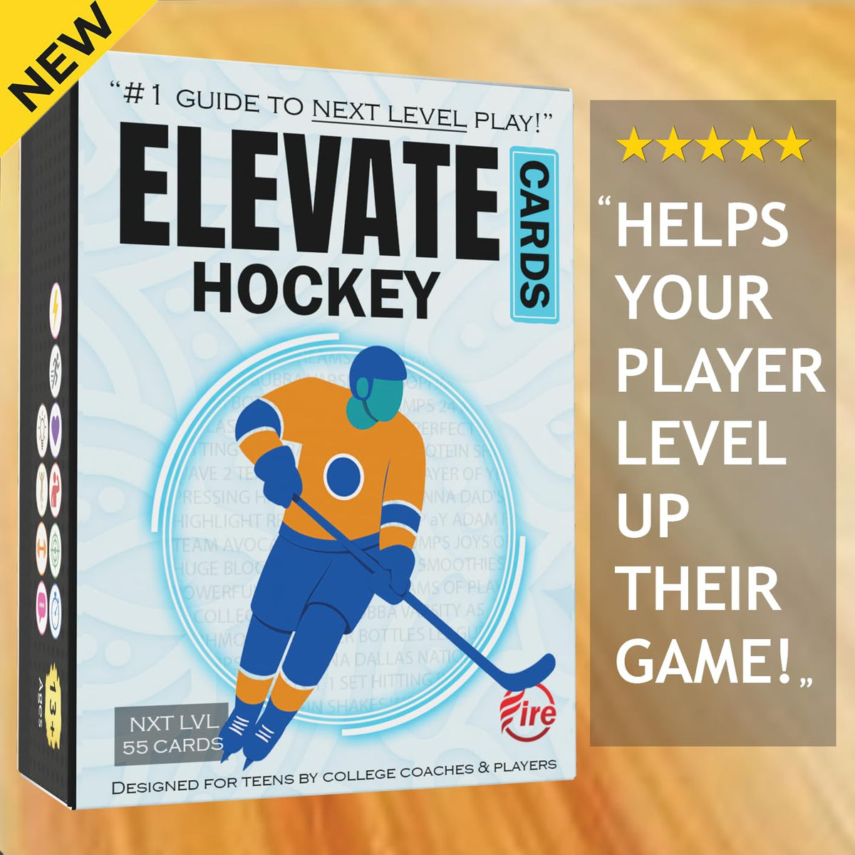 Elevate Cards travel-case showing portable training kit for games and practices.