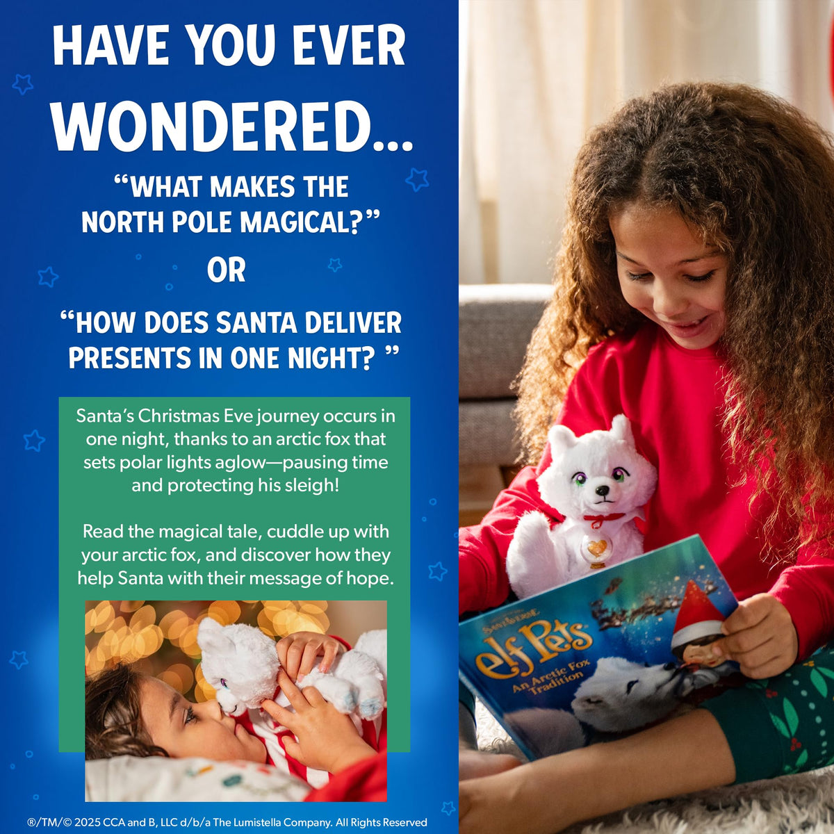 The Elf Pets Arctic Fox soft fabric invites gentle, comforting cuddles.