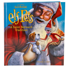 North Pole magic scene with Elf Pets Saint Bernard idea.