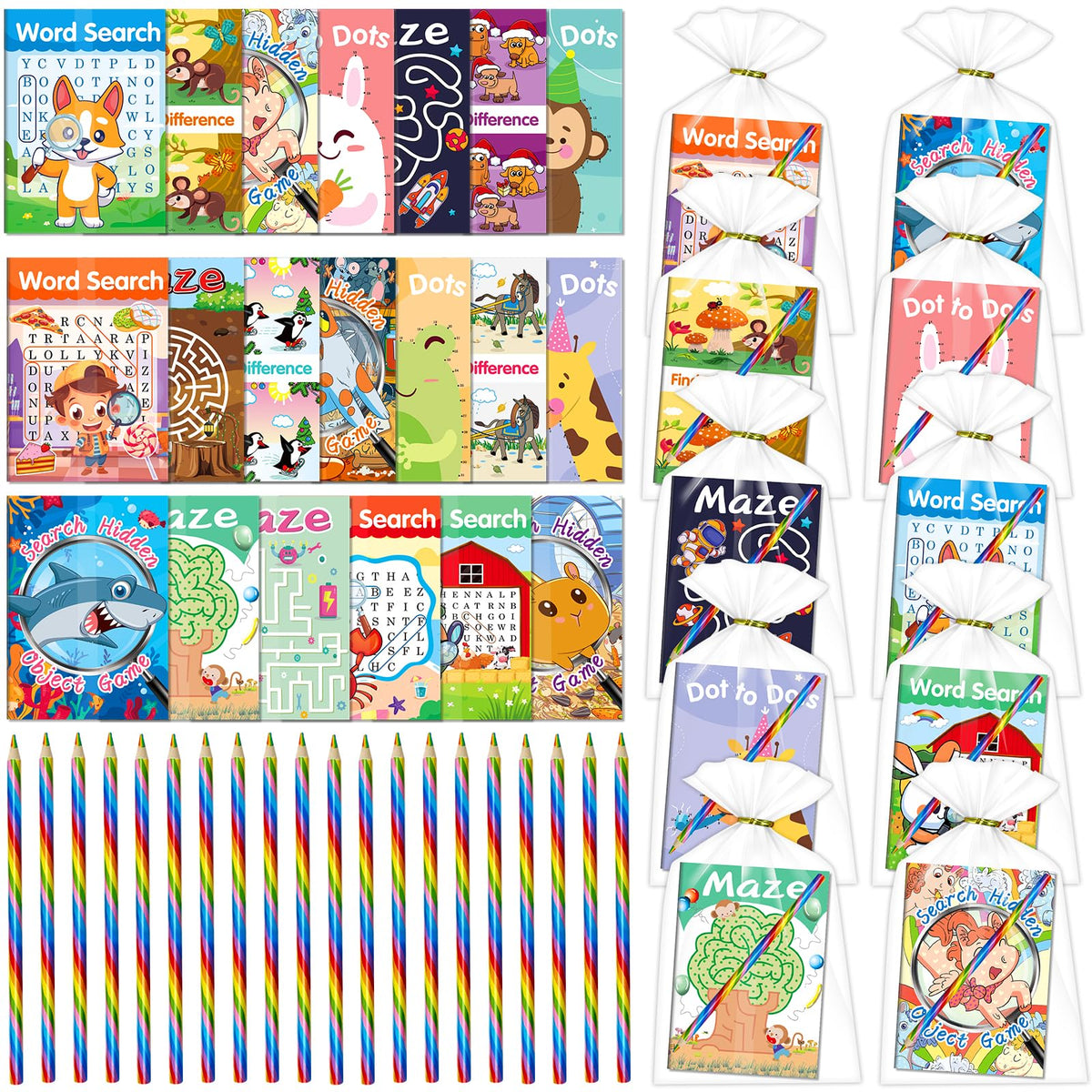 Elfew activity books collection features 20 pages for screen-free play and learning.