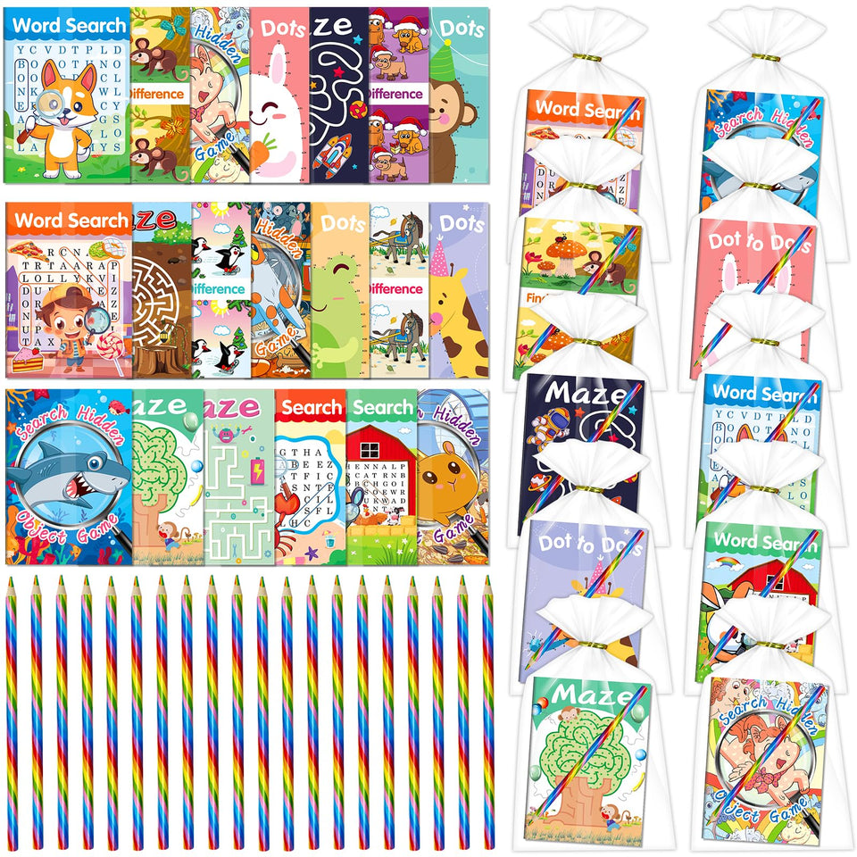 Elfew activity books collection features 20 pages for screen-free play and learning.