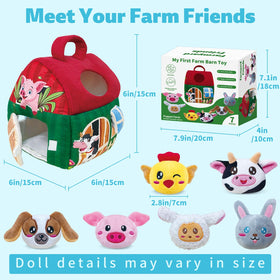 Elfew soft fabric farm animals with safe, machine-washable materials
