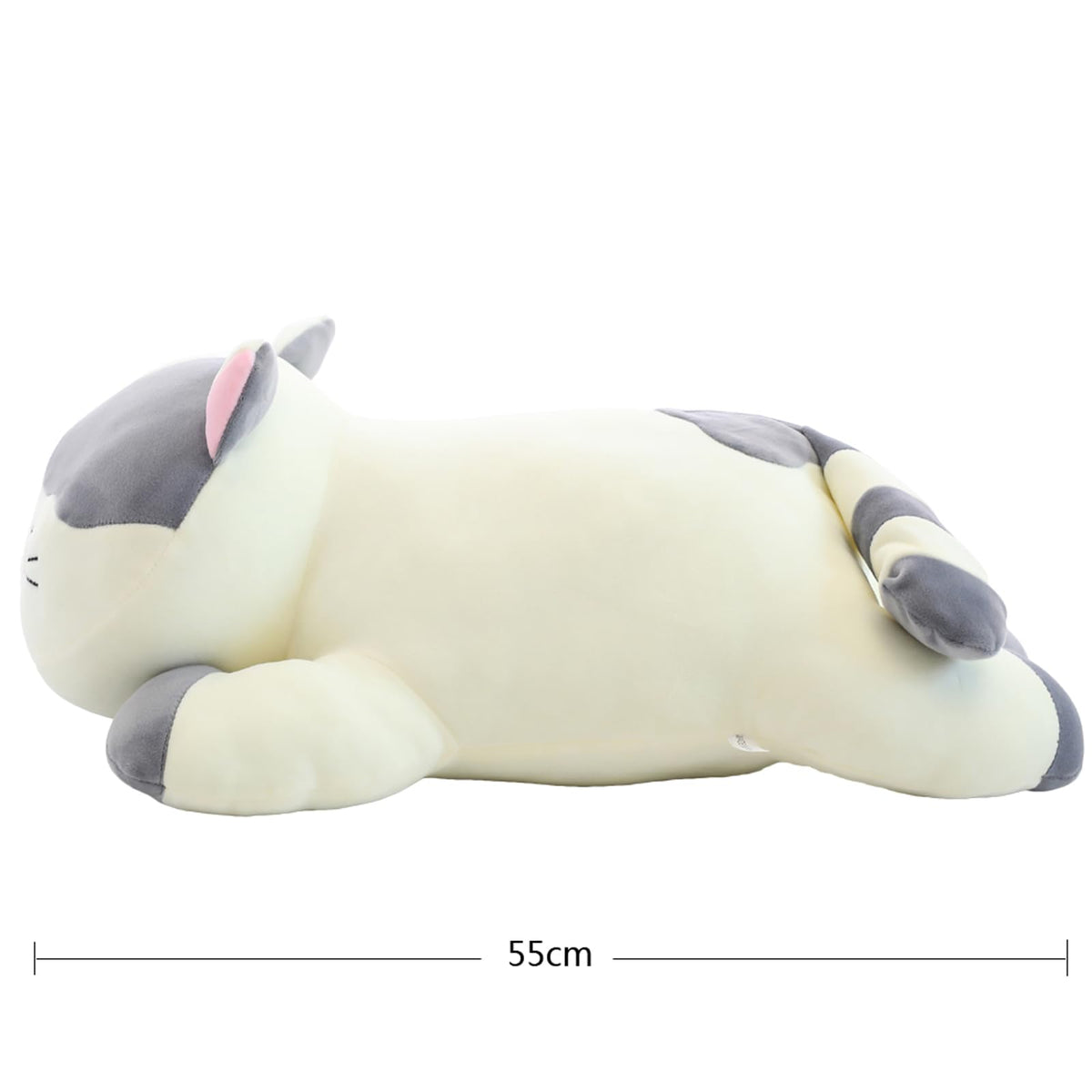 elfishgo 60 cm cat plush hug pillow offers generous cuddle length.
