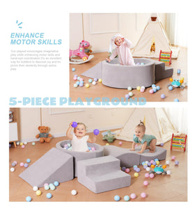 Elftopia fastening strips keep foam modules firmly attached for uninterrupted play sessions.