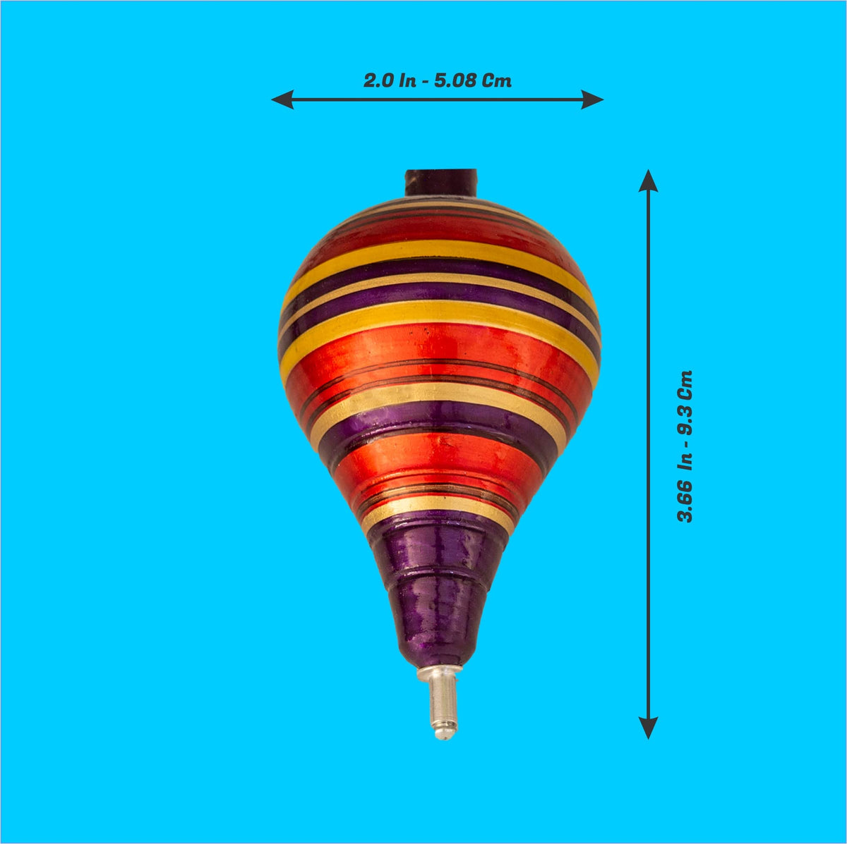 ELIASM Spinning Top Trompo stainless steel tip for stable spins on concrete