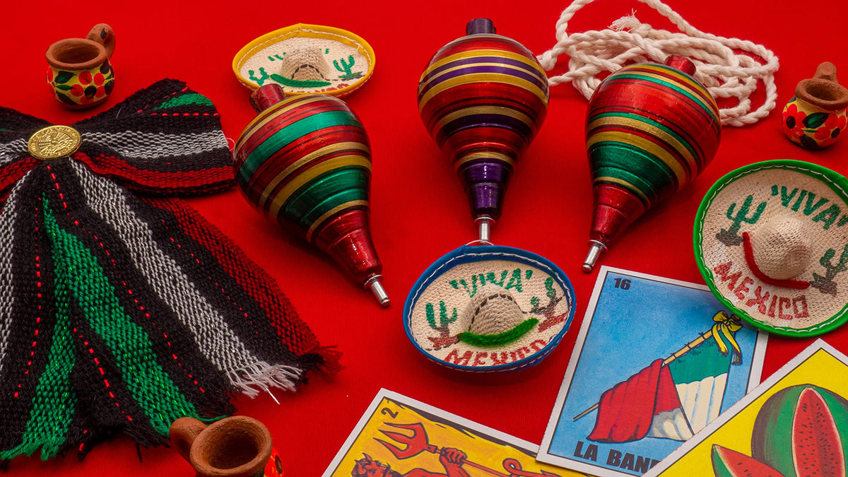 ELIASM 3-pack wooden trompos for authentic Mexican craftsmanship and shared play