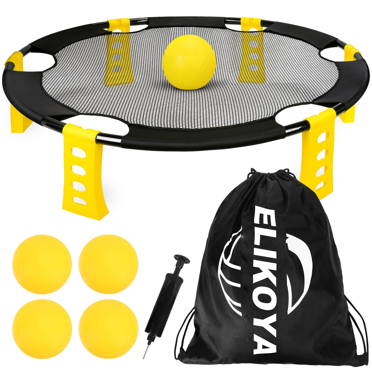 Elikoya outdoor beach ball game set ready for sunlit family play.
