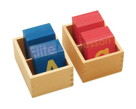 Elite Montessori boxed letter set for organized storage and learning routines.