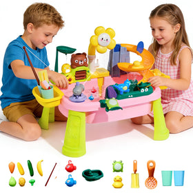 Elitevia toddler sand water table with electric pump for interactive play.