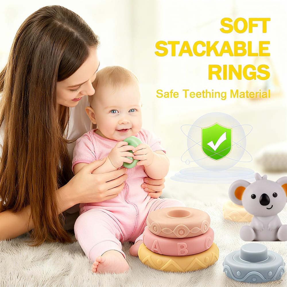 ELLECK soft stacking rings to build fine motor skills