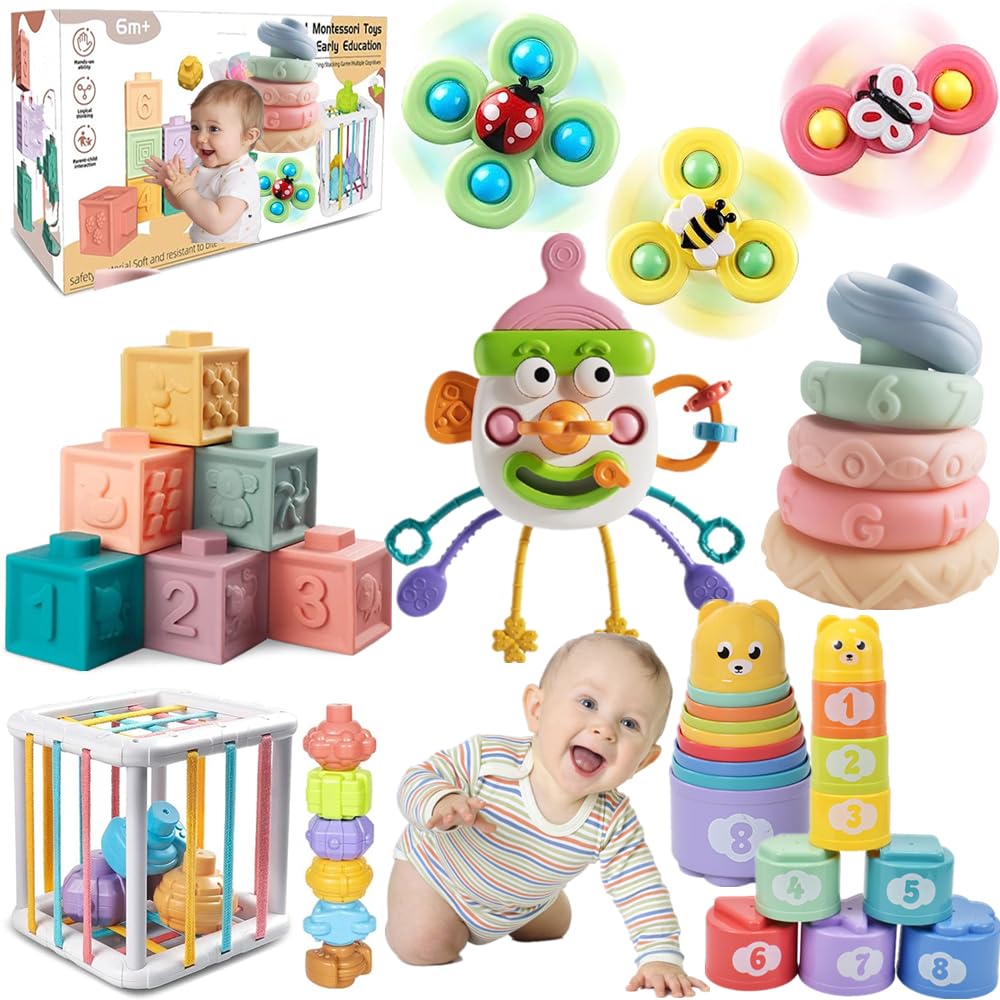 ELLECK 6-in-1 Busy Cube for babies, supporting early exploration and fine motor skills.