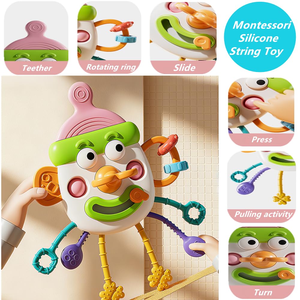 ELLECK suction spinner adhering to smooth surfaces for engaging visual play.