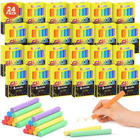 Ellinjan 288-count chalk set in 24 boxes for easy classroom distribution.
