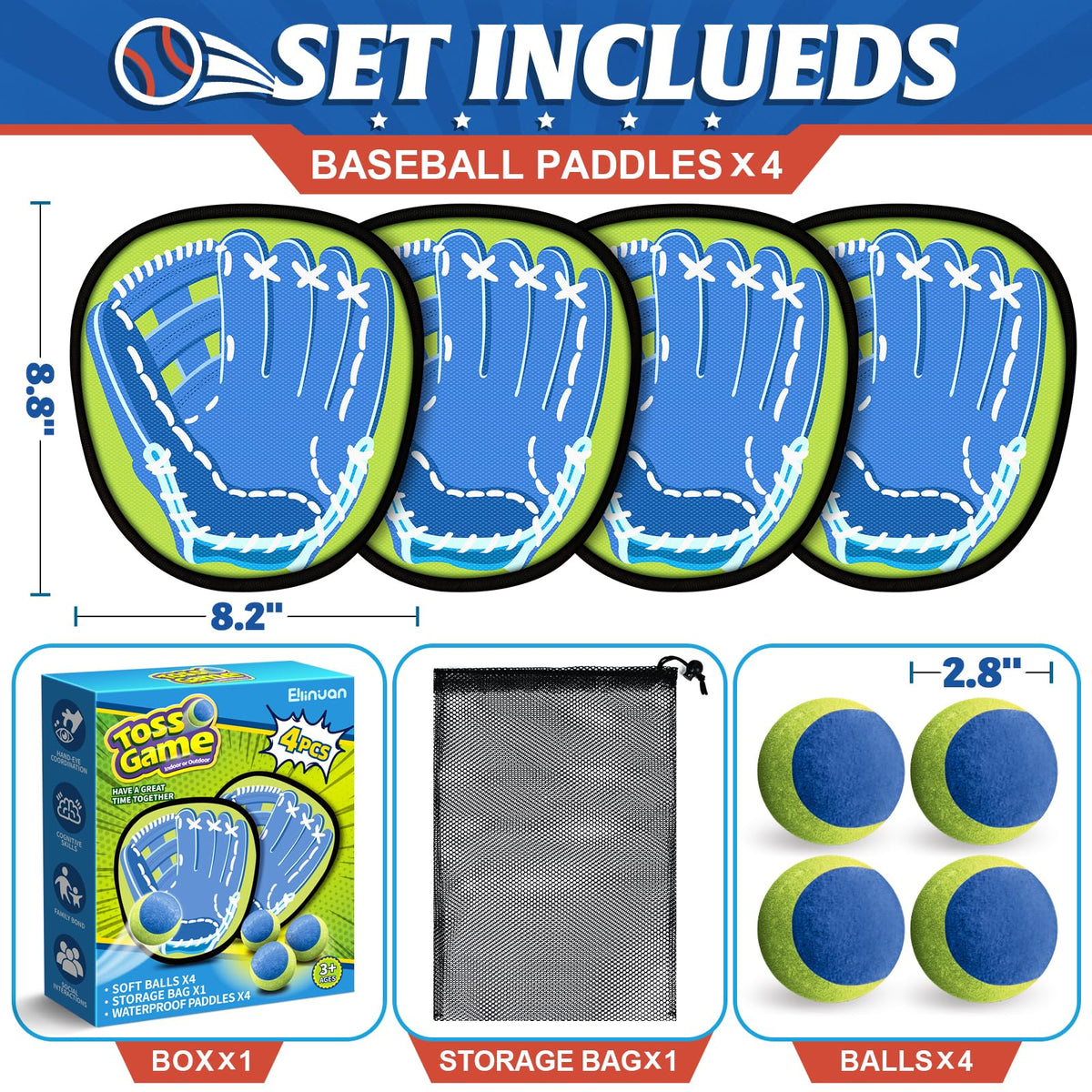 Ellinjan soft balls ease catching for beginners and kids