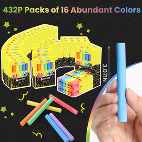 Ellinjan chalk colors red blue purple orange yellow green for vibrant lessons.