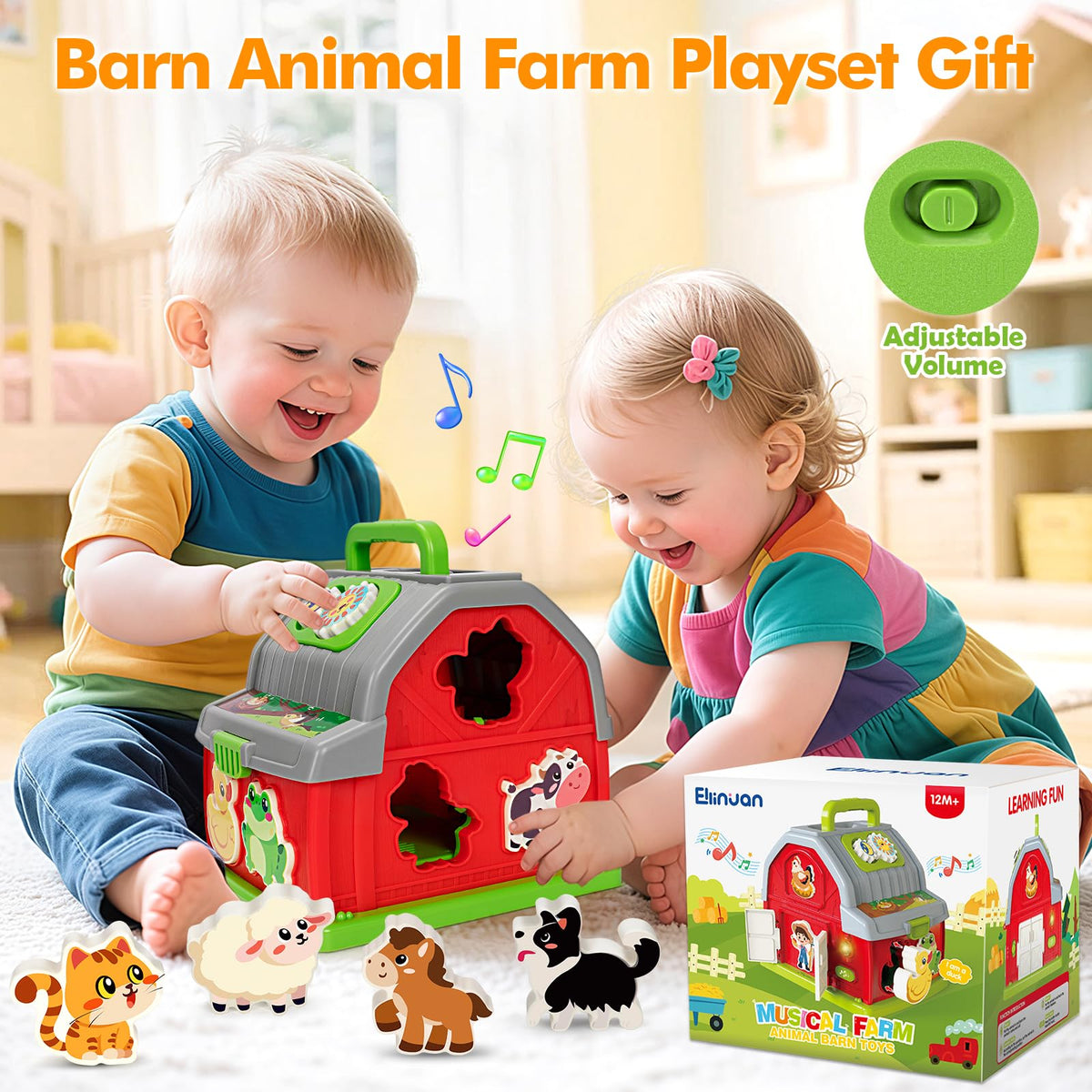 Ellinjan cow block encouraging sequencing and hand-eye coordination