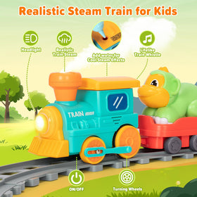 Ellinjan electric train set water injector creates steam-like action to spark curiosity.