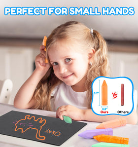 Ellinjan jumbo chalk sticks measure 3.7 inches for easy grip.