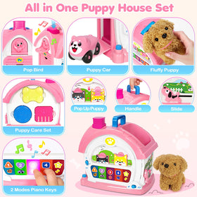 Ellinjan plush puppy provides cuddle-friendly pretend care