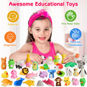 Ellinjan sea life erasers featuring ocean creatures for tactile learning.