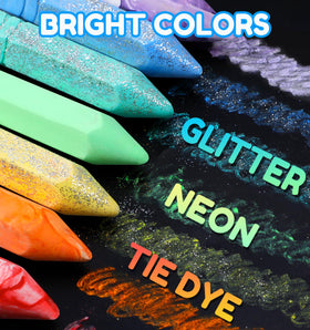 Ellinjan tie-dye chalks provide vibrant patterns for outdoor creativity.
