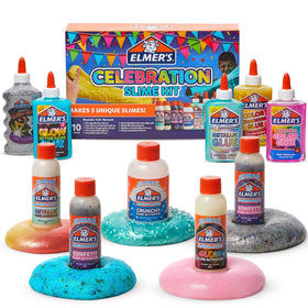 Elmer's Celebration Slime Kit box ready for creative play and easy organization