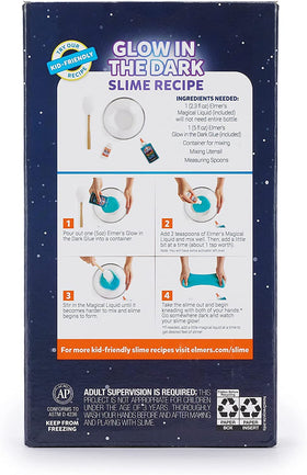 Elmer’s Dinosaur Night Slime Kit kid-friendly washable materials for safe play.