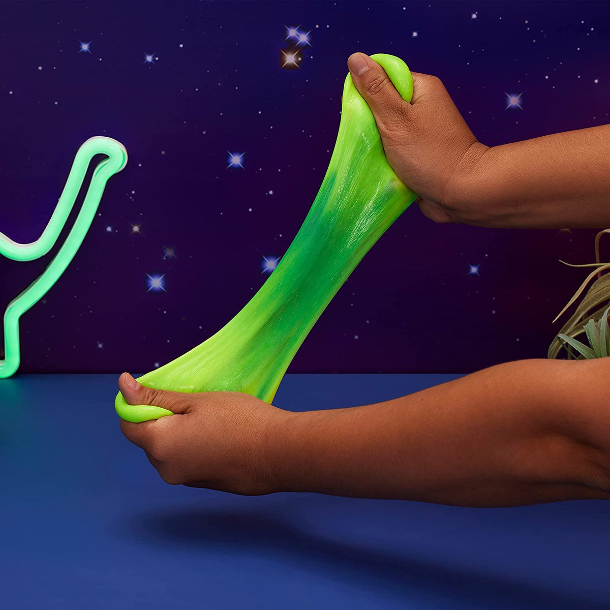 Elmer’s Dinosaur Night Slime Kit all-in-one slime making kit simplifies recipes.